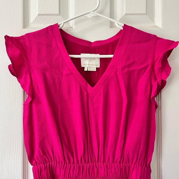 Kate Spade Fluid Crepe Frill Dress - Picture 2 of 8